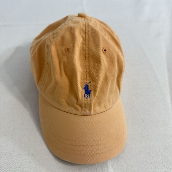 Polo Ralph Lauren Orange with Blue Pony Logo Adjustable Hat/Cap One Size Adult - Picture 1 of 7